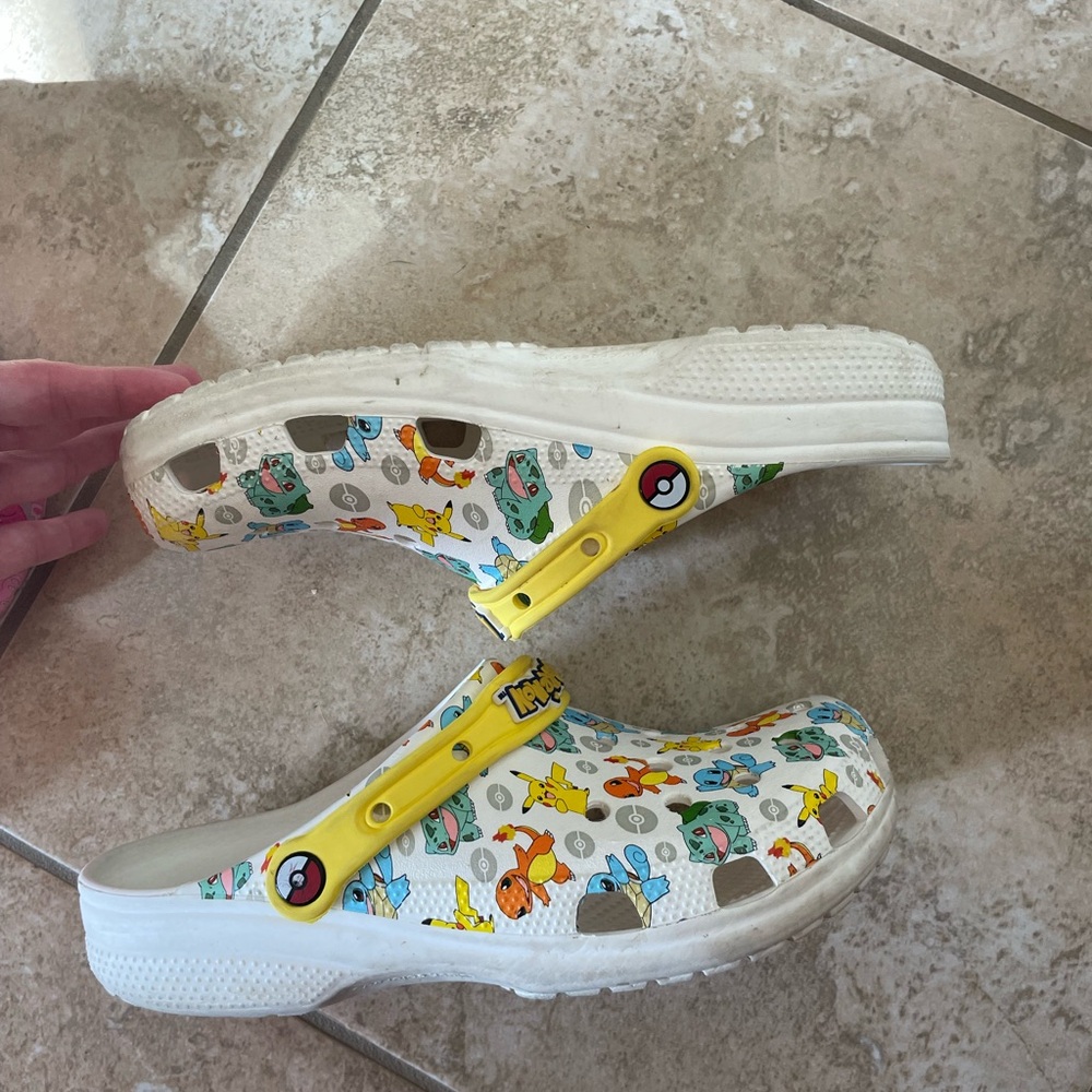 Deadstock Pokemon Print Crocs with Yellow Strap
